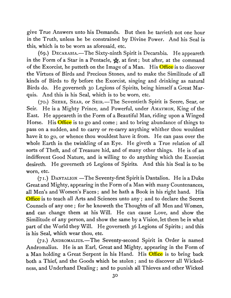 Original scan of The Goetia, PDF page 44
