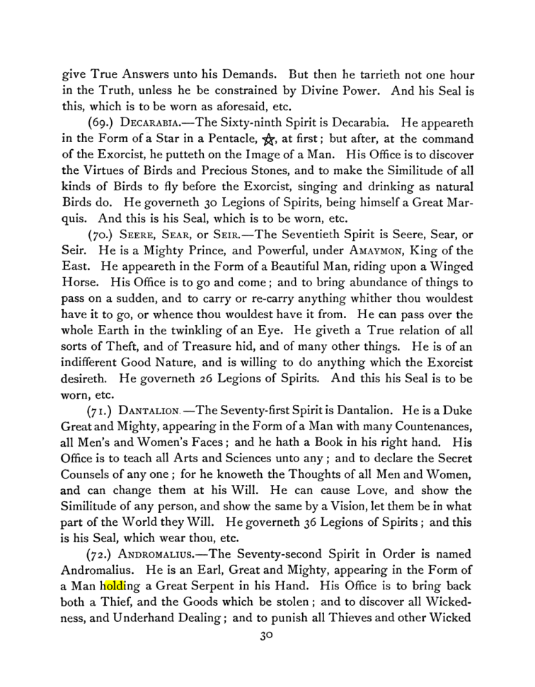 Original scan of The Goetia, PDF page 44