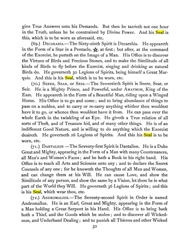 Original scan of The Goetia, PDF page 44