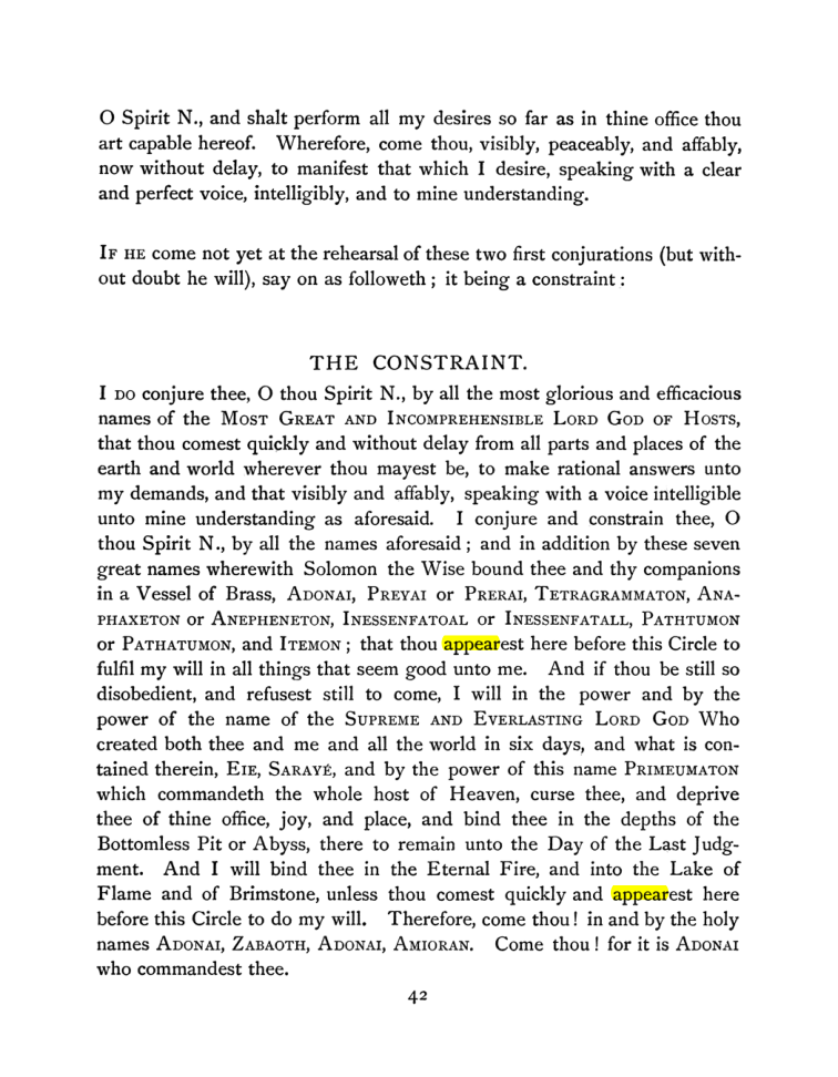 Original scan of The Goetia, PDF page 58