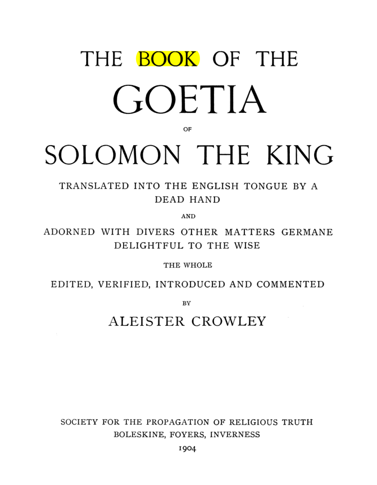 Original scan of The Goetia, PDF page 7