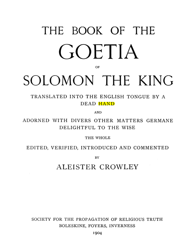 Original scan of The Goetia, PDF page 7
