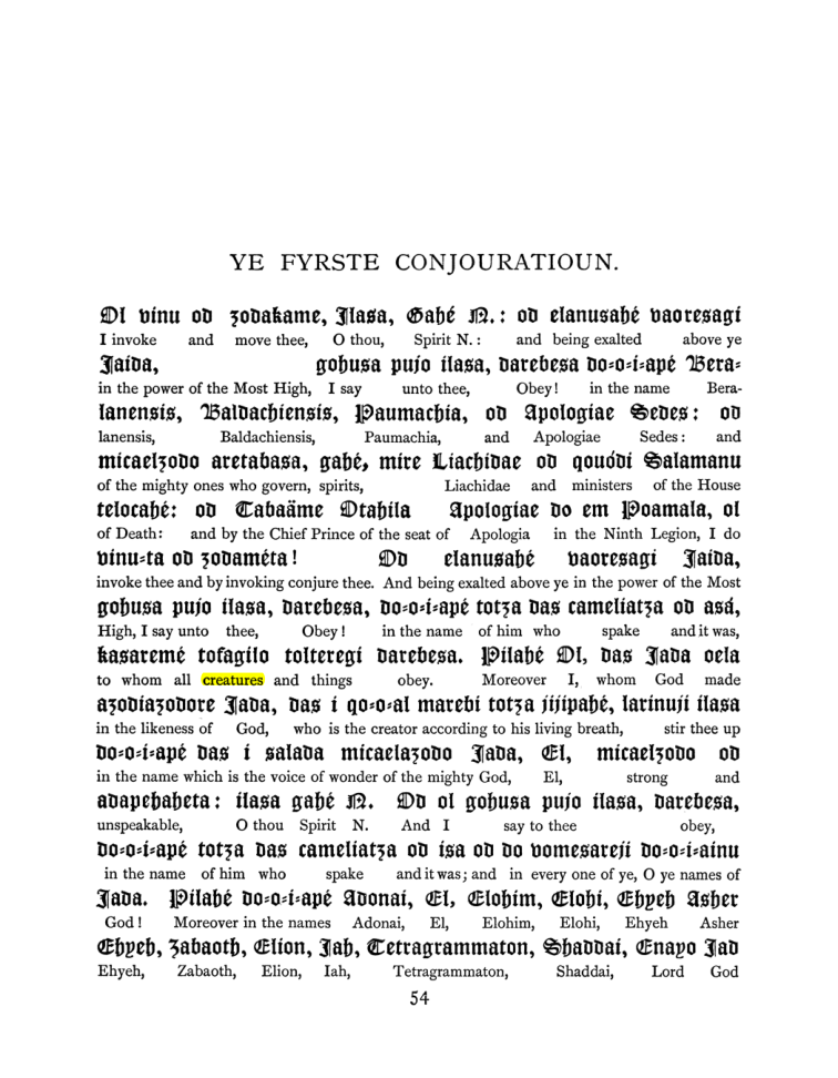 Original scan of The Goetia, PDF page 70