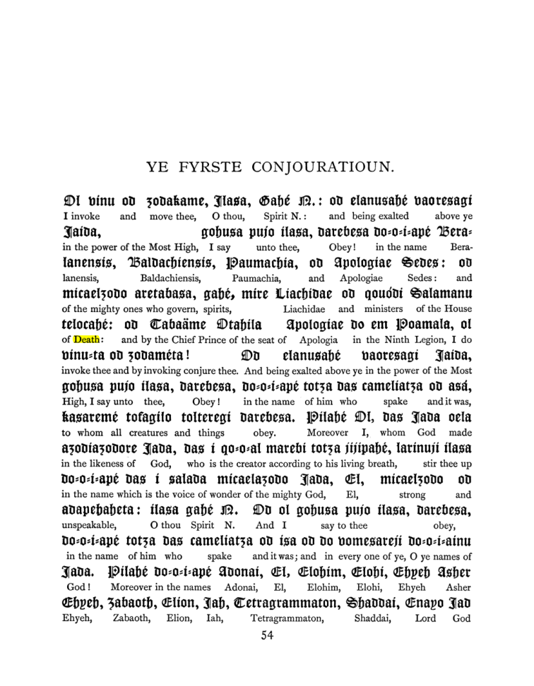 Original scan of The Goetia, PDF page 70