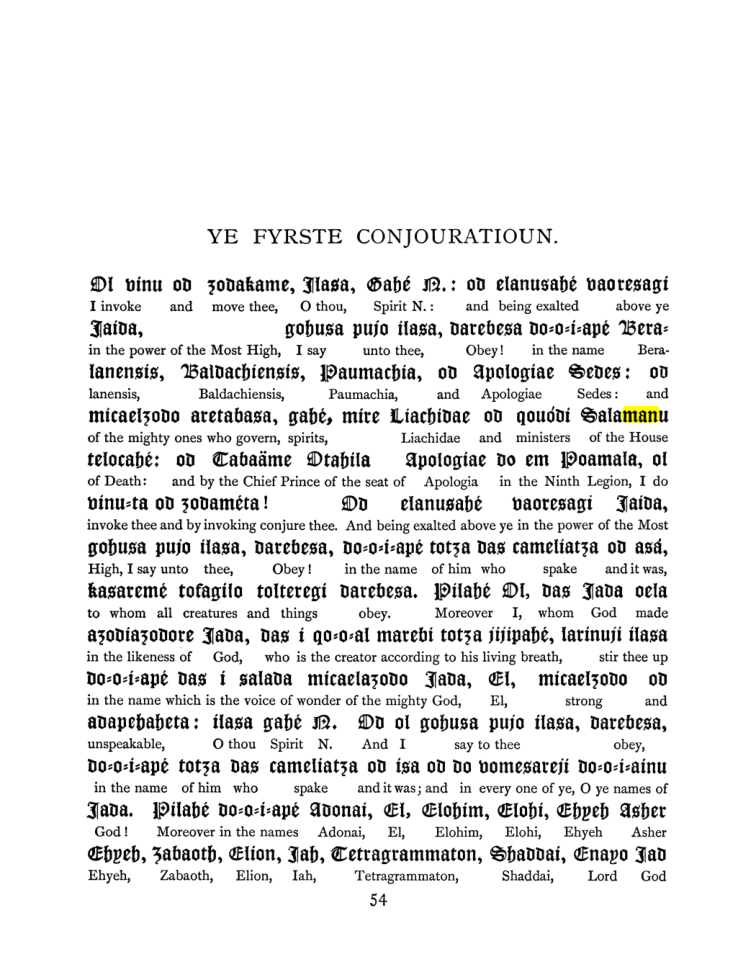 Original scan of The Goetia, PDF page 70