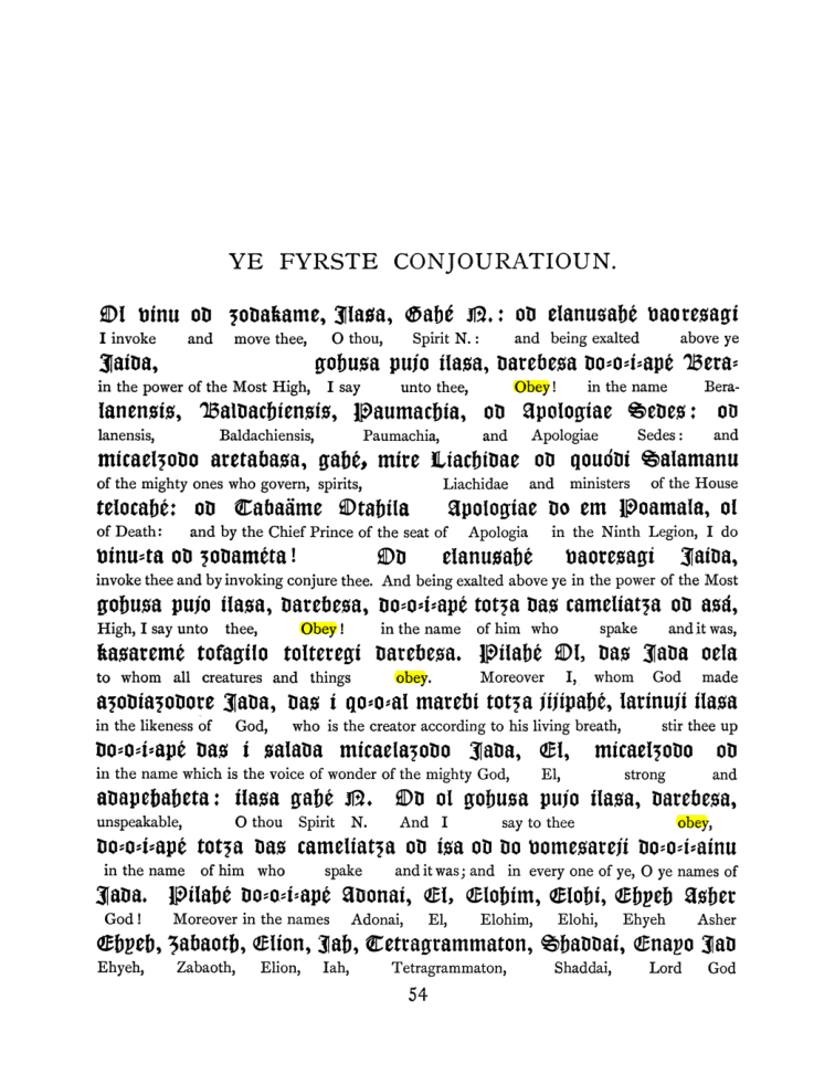 Original scan of The Goetia, PDF page 70