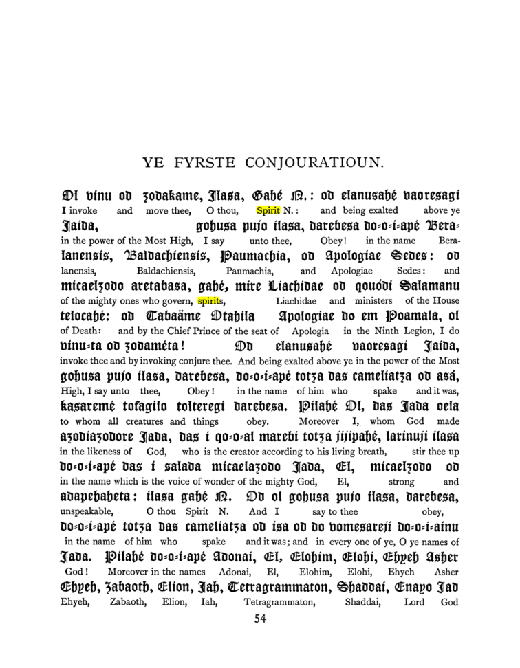 Original scan of The Goetia, PDF page 70