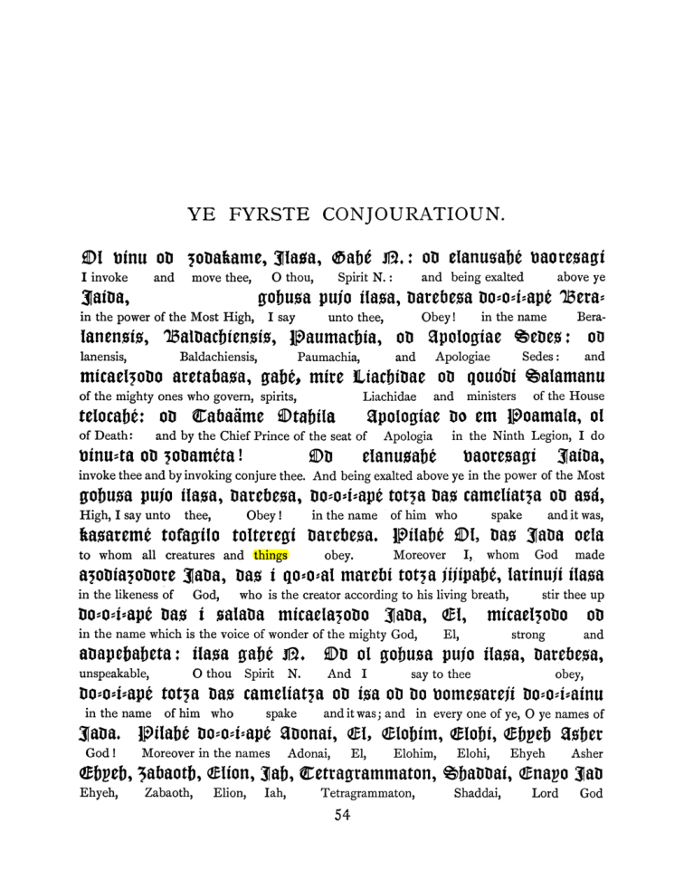 Original scan of The Goetia, PDF page 70