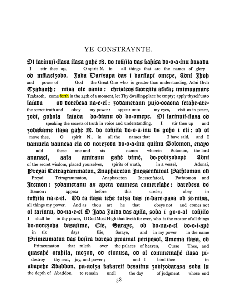 Original scan of The Goetia, PDF page 74