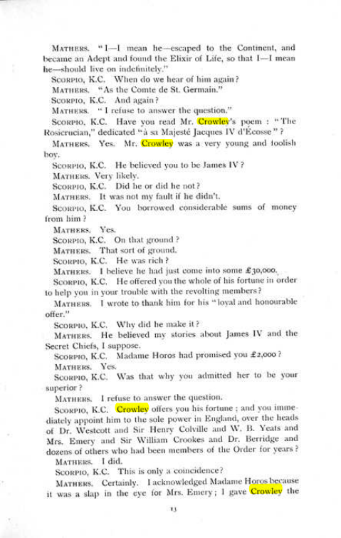 Original scan of The Rosicrucian Scandal, PDF page 13