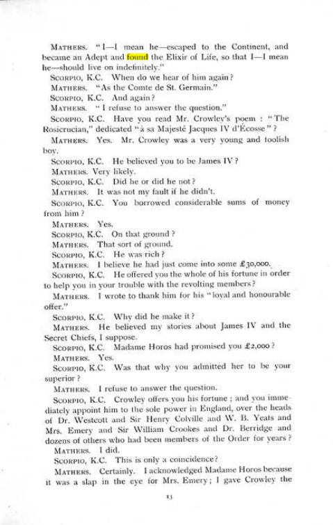 Original scan of The Rosicrucian Scandal, PDF page 13