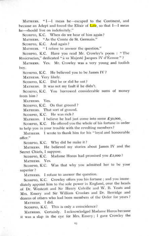 Original scan of The Rosicrucian Scandal, PDF page 13