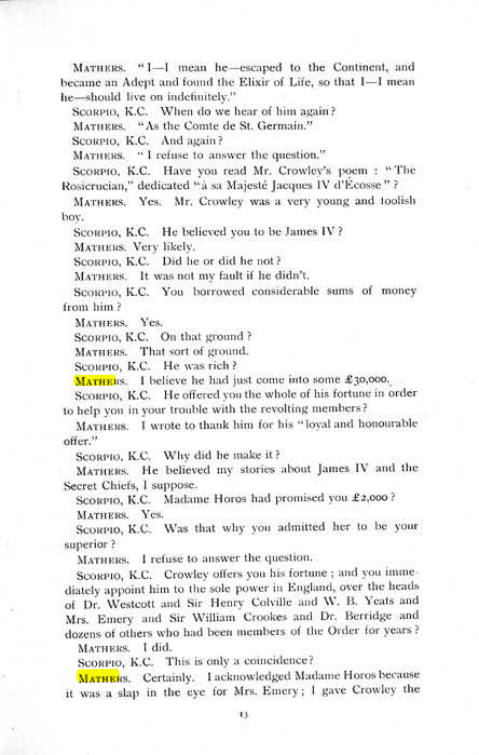 Original scan of The Rosicrucian Scandal, PDF page 13