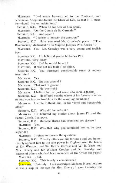Original scan of The Rosicrucian Scandal, PDF page 13