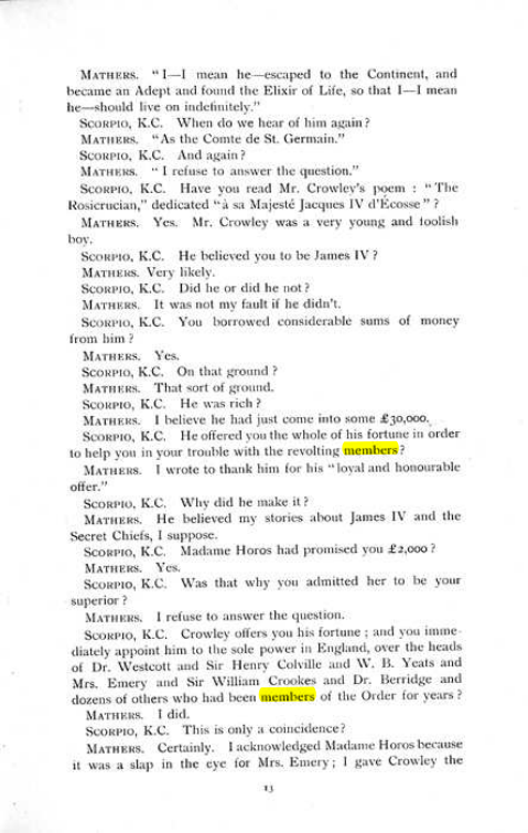 Original scan of The Rosicrucian Scandal, PDF page 13