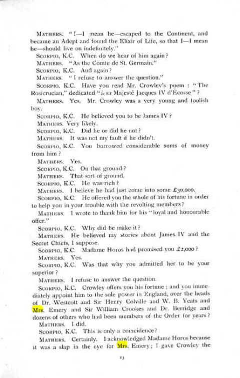 Original scan of The Rosicrucian Scandal, PDF page 13