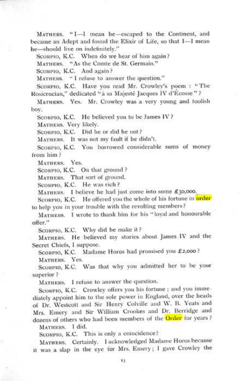 Original scan of The Rosicrucian Scandal, PDF page 13