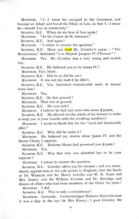 Original scan of The Rosicrucian Scandal, PDF page 13