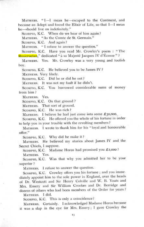 Original scan of The Rosicrucian Scandal, PDF page 13