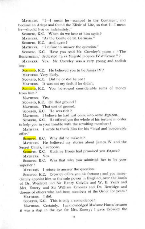 Original scan of The Rosicrucian Scandal, PDF page 13