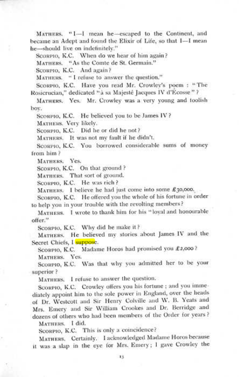 Original scan of The Rosicrucian Scandal, PDF page 13