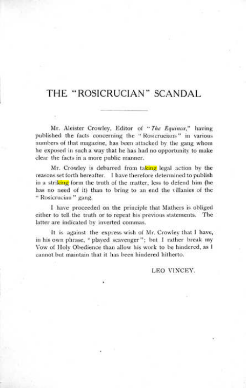 Original scan of The Rosicrucian Scandal, PDF page 3