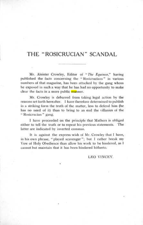 Original scan of The Rosicrucian Scandal, PDF page 3