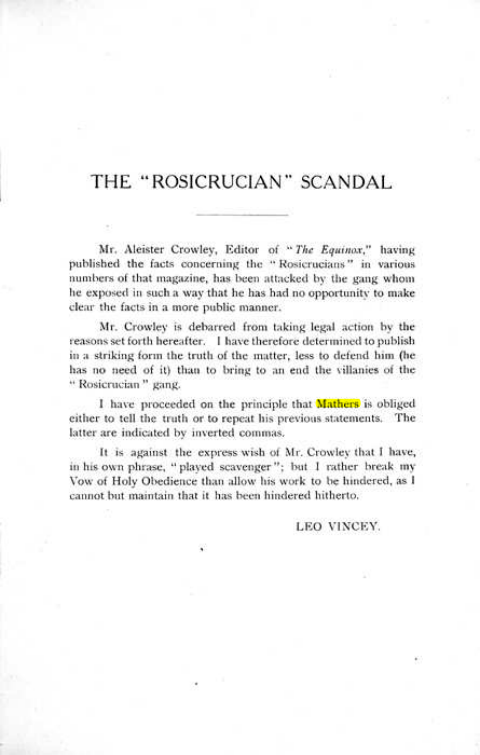 Original scan of The Rosicrucian Scandal, PDF page 3