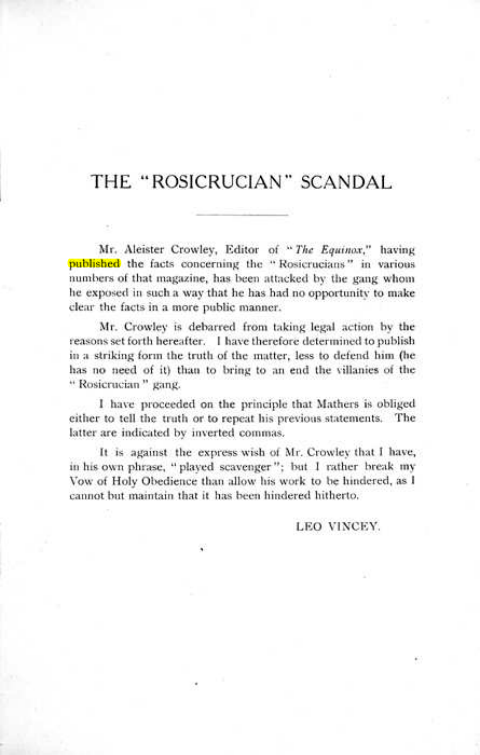 Original scan of The Rosicrucian Scandal, PDF page 3