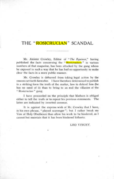 Original scan of The Rosicrucian Scandal, PDF page 3