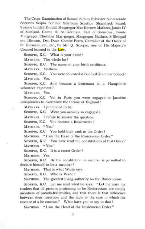 Original scan of The Rosicrucian Scandal, PDF page 5