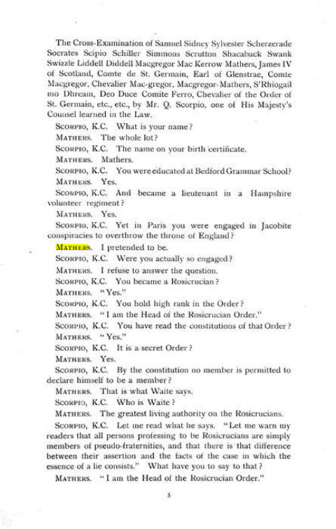 Original scan of The Rosicrucian Scandal, PDF page 5