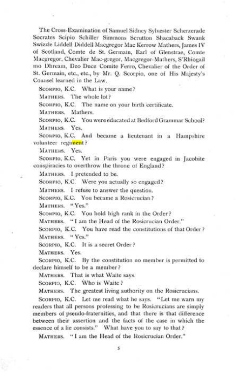 Original scan of The Rosicrucian Scandal, PDF page 5