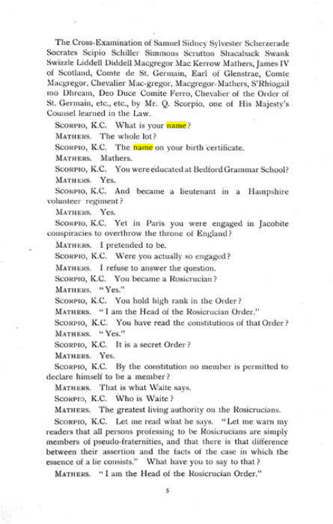 Original scan of The Rosicrucian Scandal, PDF page 5