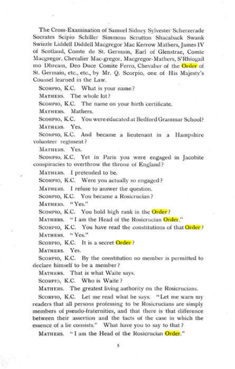 Original scan of The Rosicrucian Scandal, PDF page 5