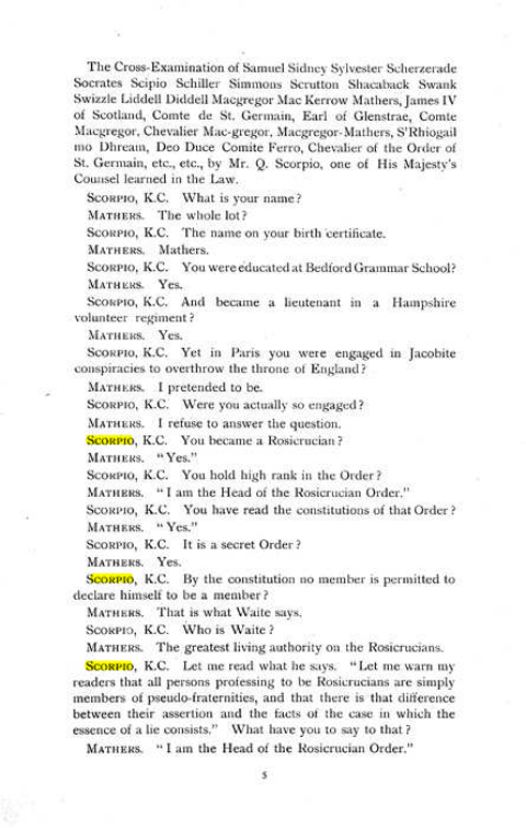 Original scan of The Rosicrucian Scandal, PDF page 5