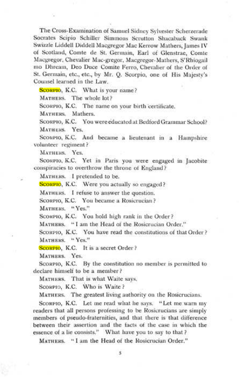 Original scan of The Rosicrucian Scandal, PDF page 5