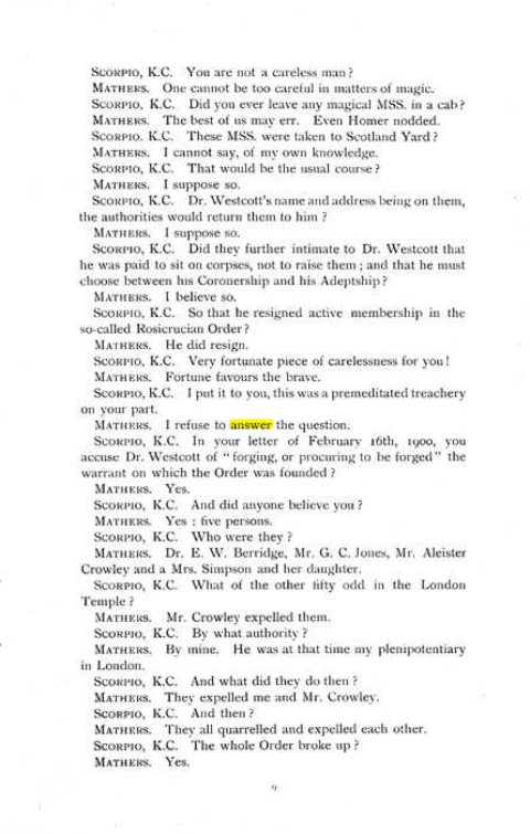 Original scan of The Rosicrucian Scandal, PDF page 9