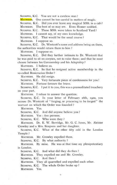 Original scan of The Rosicrucian Scandal, PDF page 9