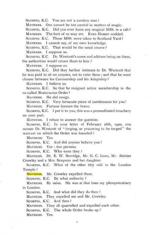 Original scan of The Rosicrucian Scandal, PDF page 9