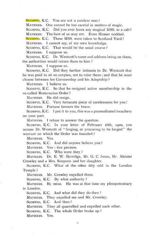 Original scan of The Rosicrucian Scandal, PDF page 9
