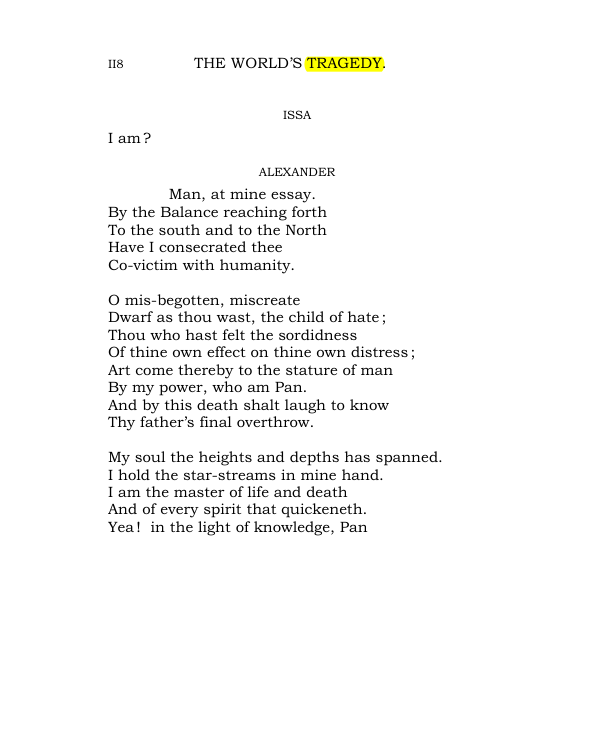 Original scan of The World’s Tragedy, PDF page 171
