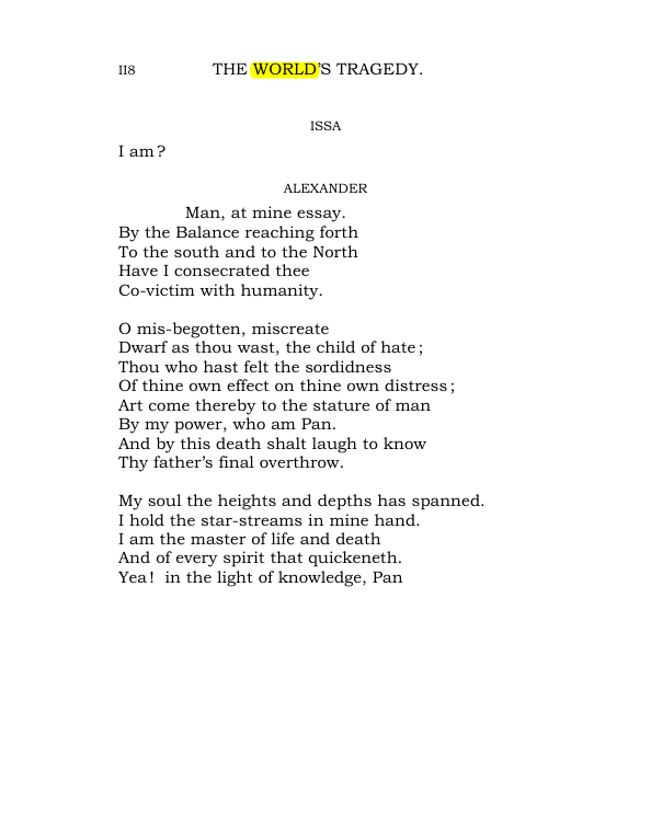 Original scan of The World’s Tragedy, PDF page 171