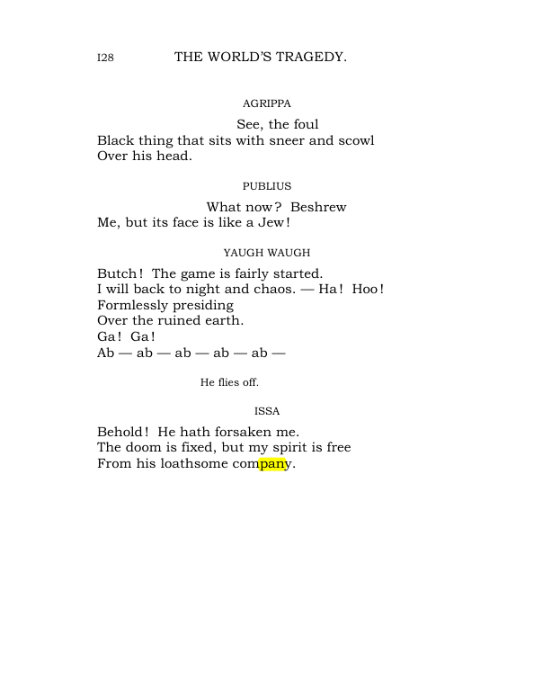 Original scan of The World’s Tragedy, PDF page 181