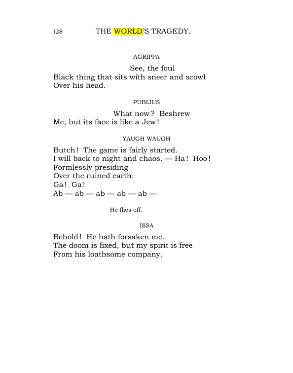 Original scan of The World’s Tragedy, PDF page 181