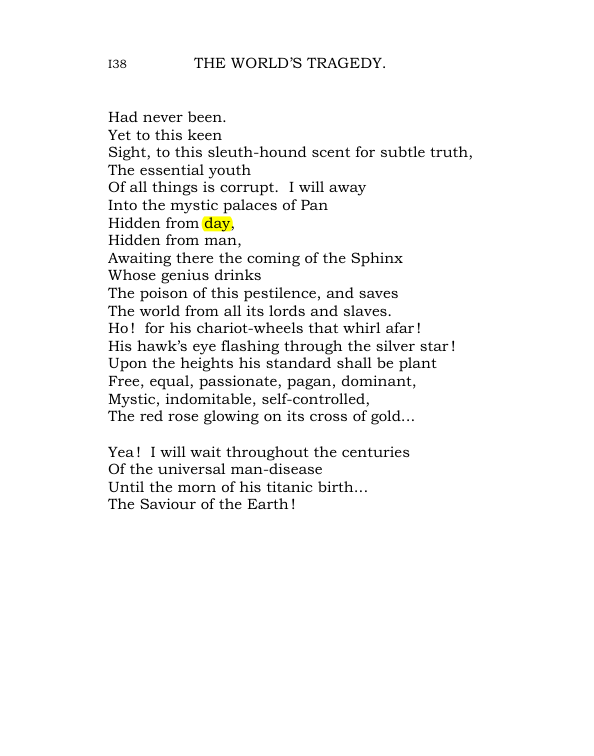 Original scan of The World’s Tragedy, PDF page 191