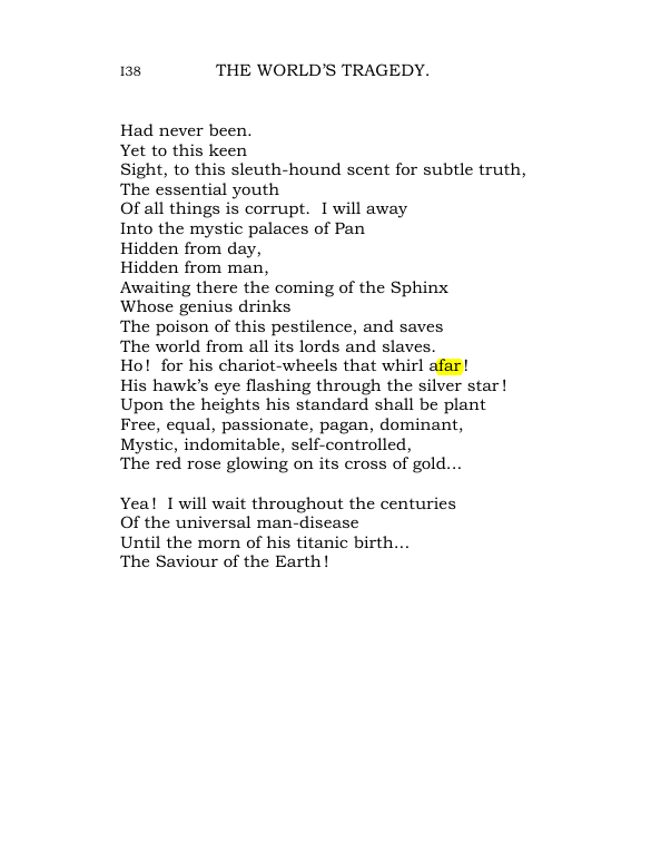 Original scan of The World’s Tragedy, PDF page 191