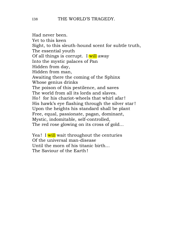 Original scan of The World’s Tragedy, PDF page 191