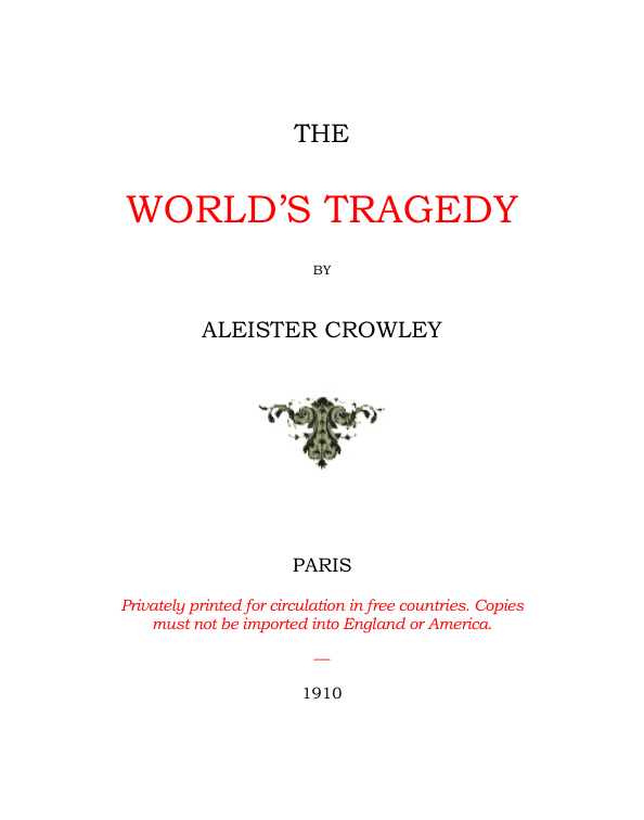 Original scan of The World’s Tragedy, PDF page 4