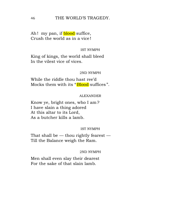 Original scan of The World’s Tragedy, PDF page 99